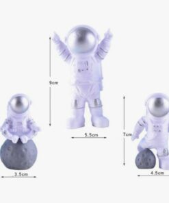 Astronaut (zilver) Boetseer Decoratie (3pcs)