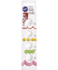 Wilton Decorating Tip Set Star, Round, Leaf, Petal