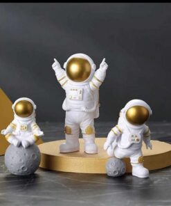Astronaut (goud) Boetseer Decoratie (3pcs)