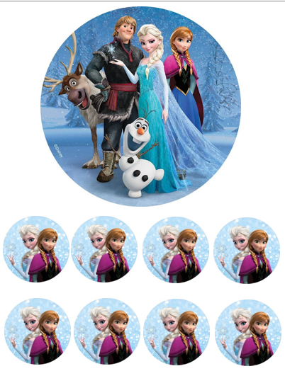 Eetbare print Frozen 15cm
