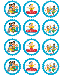 Eetbare print Caillou Cupcake