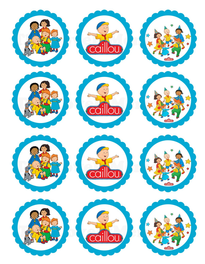 Eetbare print Caillou Cupcake
