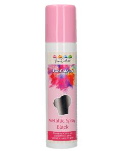 FunCakes FunColours Metallic Spray -Black- 100ml