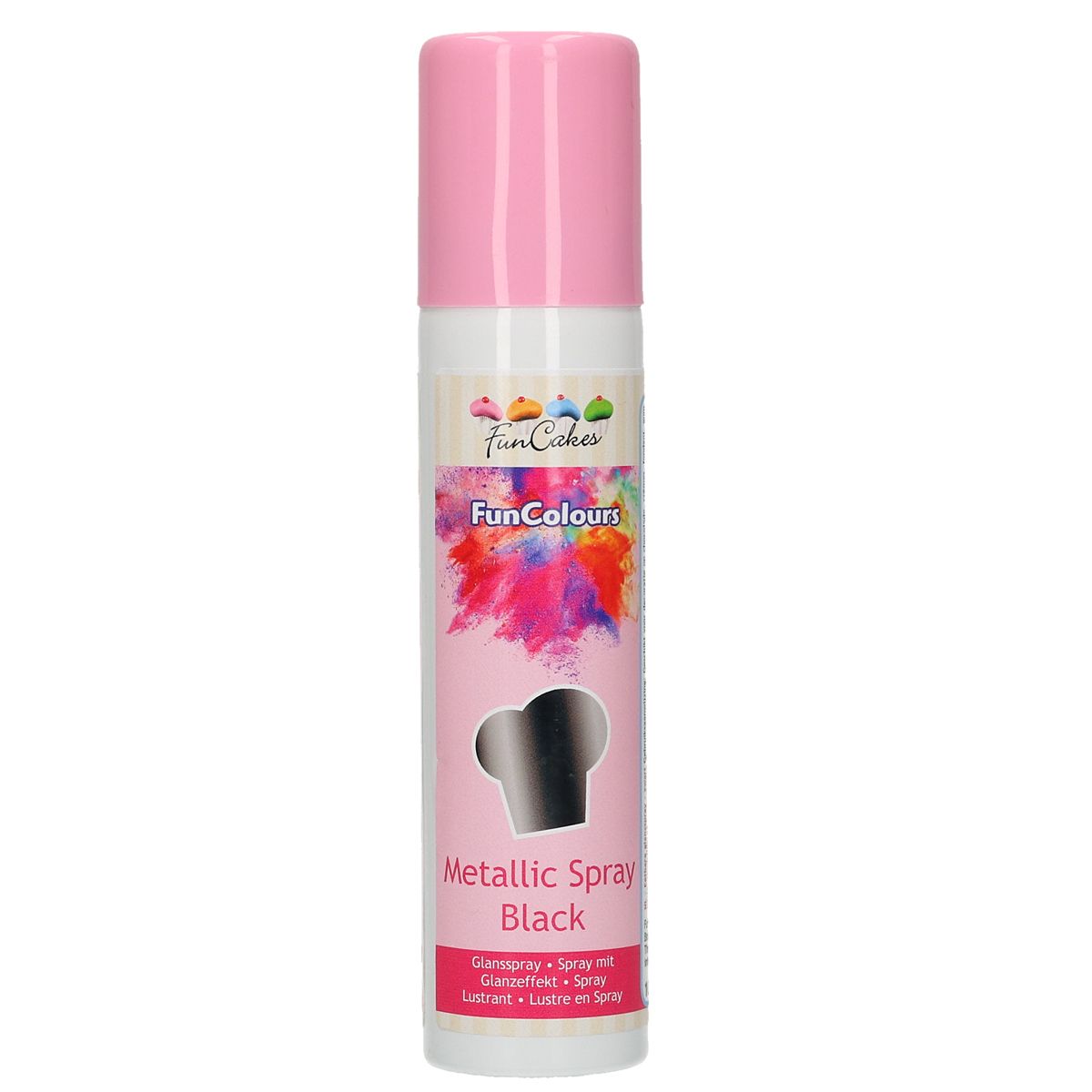 FunCakes FunColours Metallic Spray -Black- 100ml