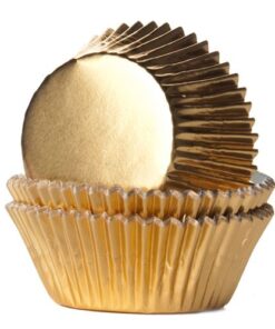 House of Marie Baking Cups Folie Goud pk/24