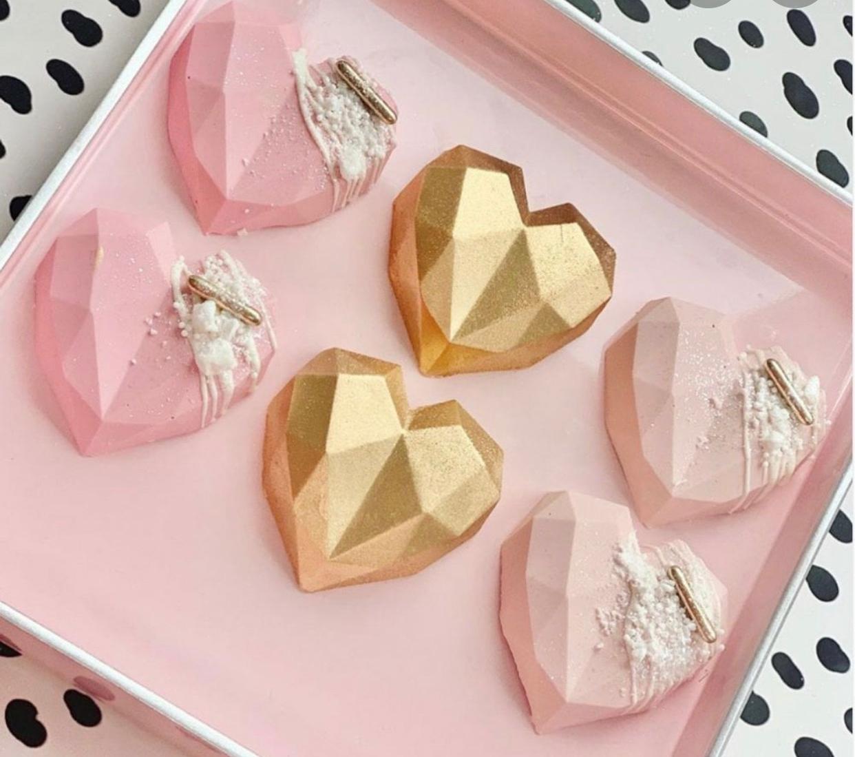 Geometrische hart Mould (8 stuks) - Afbeelding 3