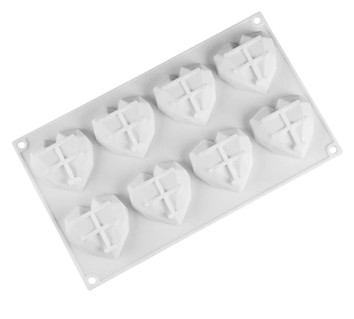 Geometrische hart Mould (8 stuks) - Afbeelding 4