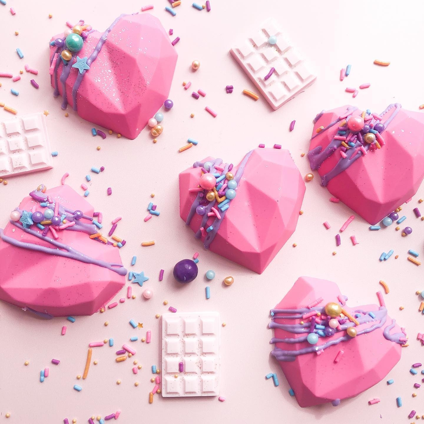 Geometrische hart Mould (8 stuks)