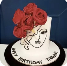 Caketopper Minimalistic Lady