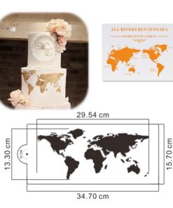 Alternative view of Cake Stencil Worldmap