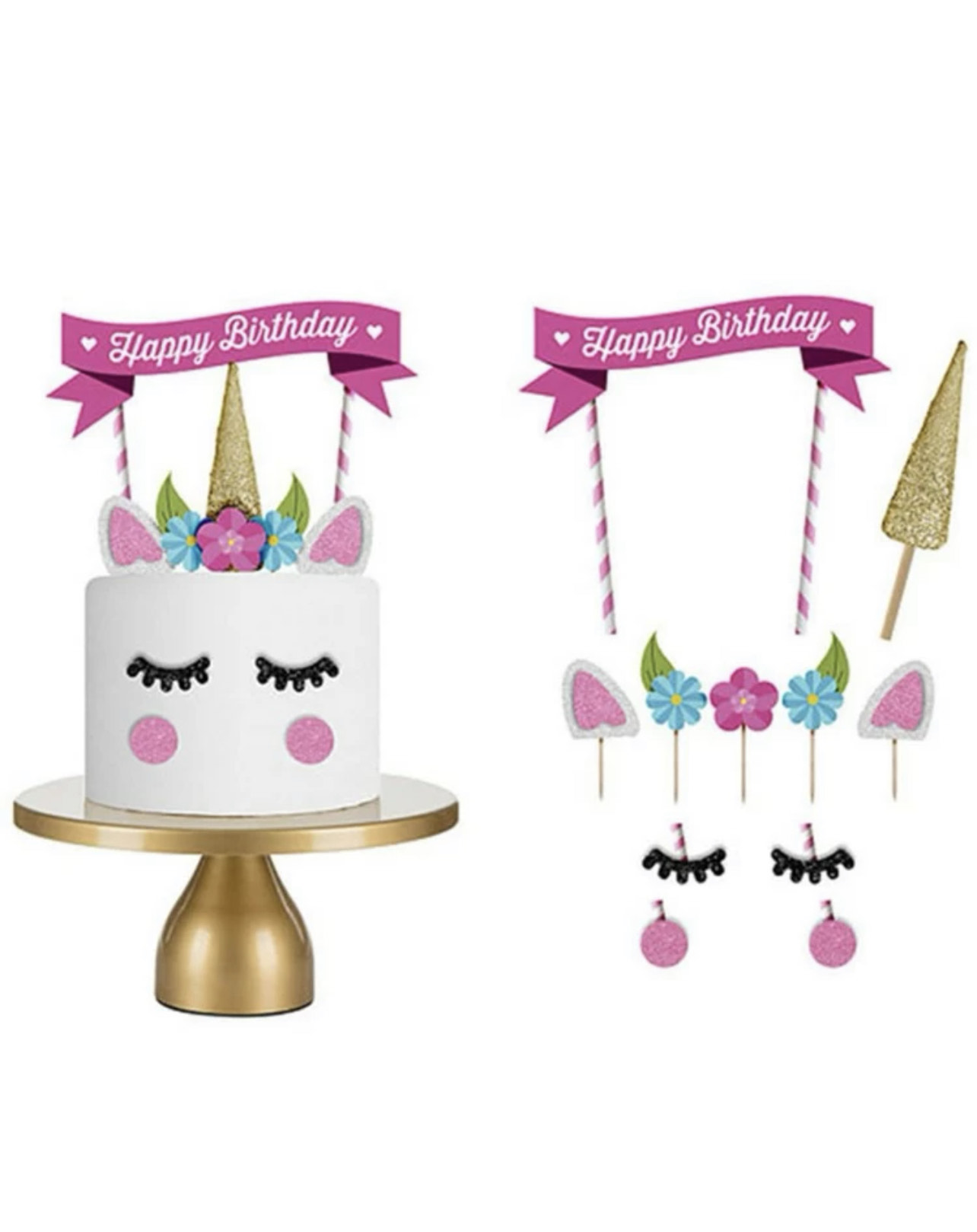Unicorn Decoratie Toppers - Afbeelding 2