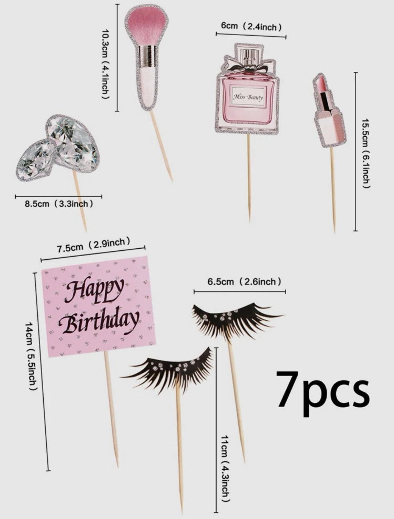 Fashion Beauty Decoratie Toppers - Afbeelding 2
