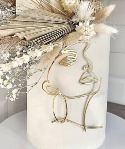 Gezicht Caketopper Goud