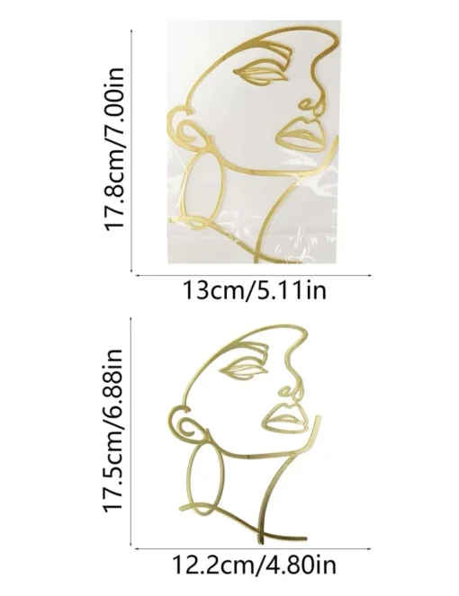 Gezicht Caketopper Goud - Afbeelding 2