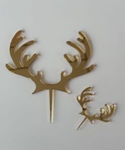 Alternative view of Mini Rendier Gewei Cupcaketopper (5 stuks)