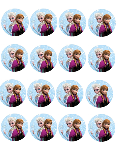 Eetbare print Frozen Cupcake