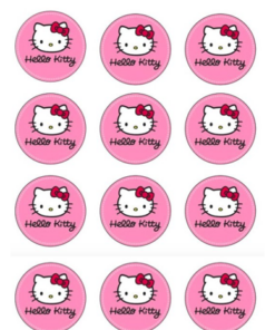 Eetbare print Hello Kitty Cupcake