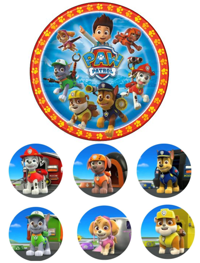Eetbare print Paw Patrol 15cm