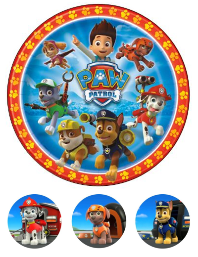 Eetbare print Paw Patrol 20cm
