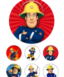 Eetbare print Brandweerman sam 15cm