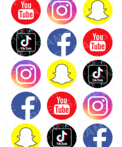 Eetbare print Social Media Cupcake