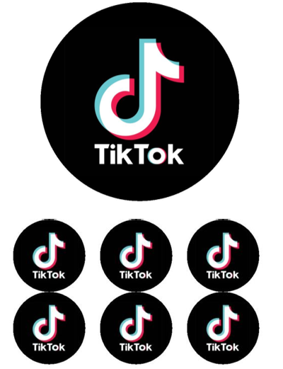 Eetbare print Tiktok 15cm