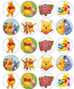 Eetbare print Winnie De Poeh Cupcake Mini