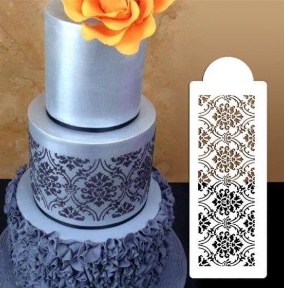 Cake Stencil Barok - Afbeelding 2