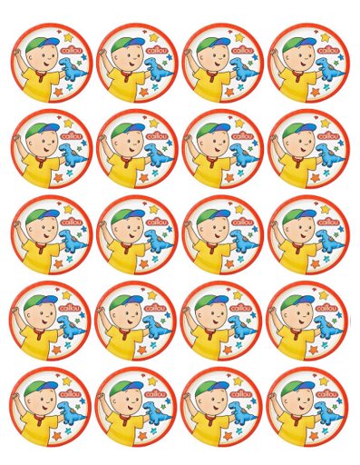 Eetbare print Caillou Cupcake mini