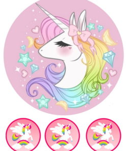 Eetbare print Unicorn 20cm