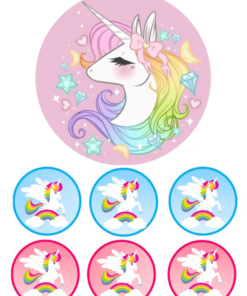 Eetbare print Unicorn 15cm