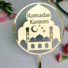 Ramadan Kareem Moskee Caketopper Acryl Goud