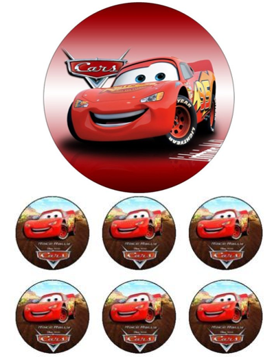 Eetbare print Cars 15cm