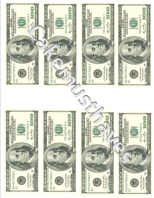 Eetbare print Dollar