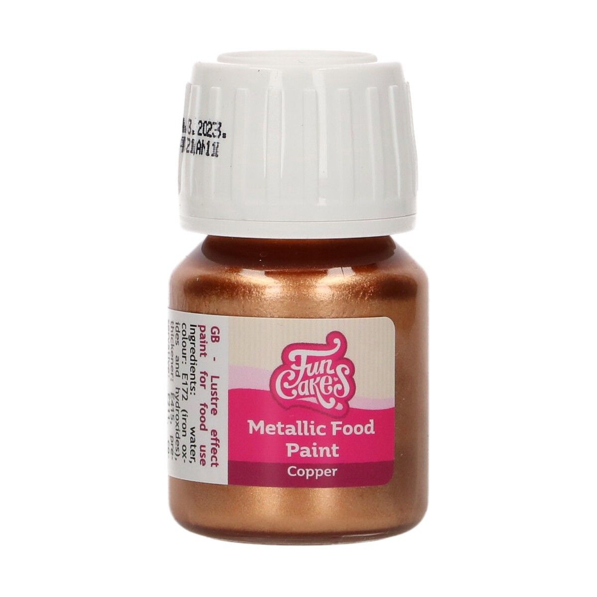 Funcakes Metallic Food Paint Copper 30 ml - Afbeelding 2