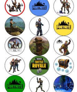 Eetbare print Fortnite Cupcake Kleur