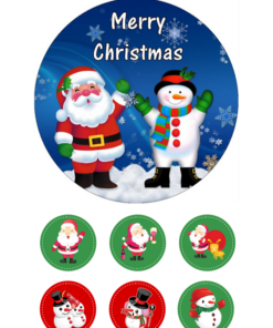 Eetbare print Kerstman 15cm