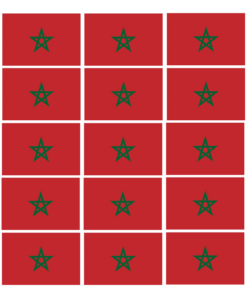 Eetbare print Marokkaanse vlaggetjes