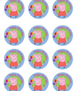 Eetbare print Peppa Pig Cupcake