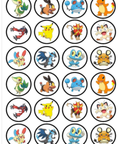 Eetbare print Pokemon Cupcake mini