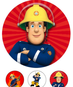 Eetbare print Brandweerman sam 20cm