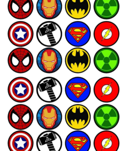 Eetbare print Superhelden Cupcake Mini