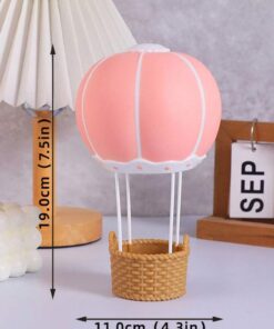 Luchtballon (roze) Boetseer Decoratie