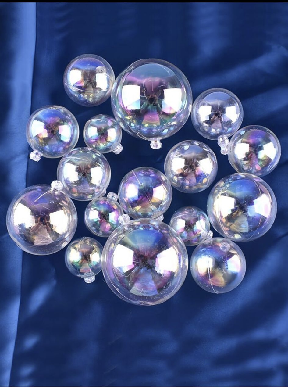 Transparante Decoratie ballen (12 stuks) - Afbeelding 2