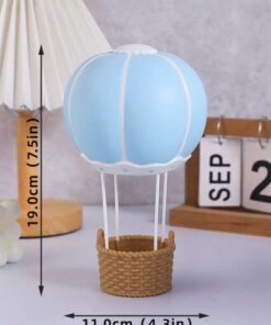 Luchtballon (blauw) Boetseer Decoratie