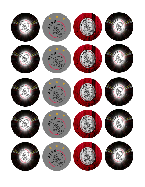Eetbare print Ajax Cupcakes Mini