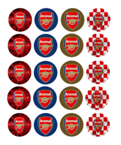 Eetbare print Arsenal Cupcakes Mini