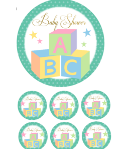 Eetbare print Babyshower Thema 15cm