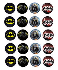 Eetbare print Batman Cupcakes Mini