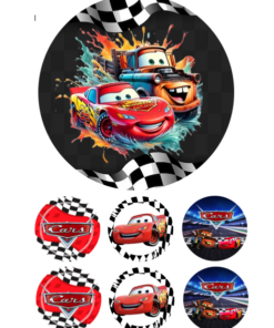 Eetbare print Cars 15cm